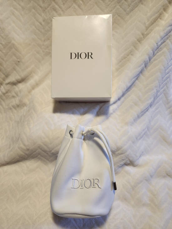 Dior Handbags - Dior White Drawstring Pouch with Box